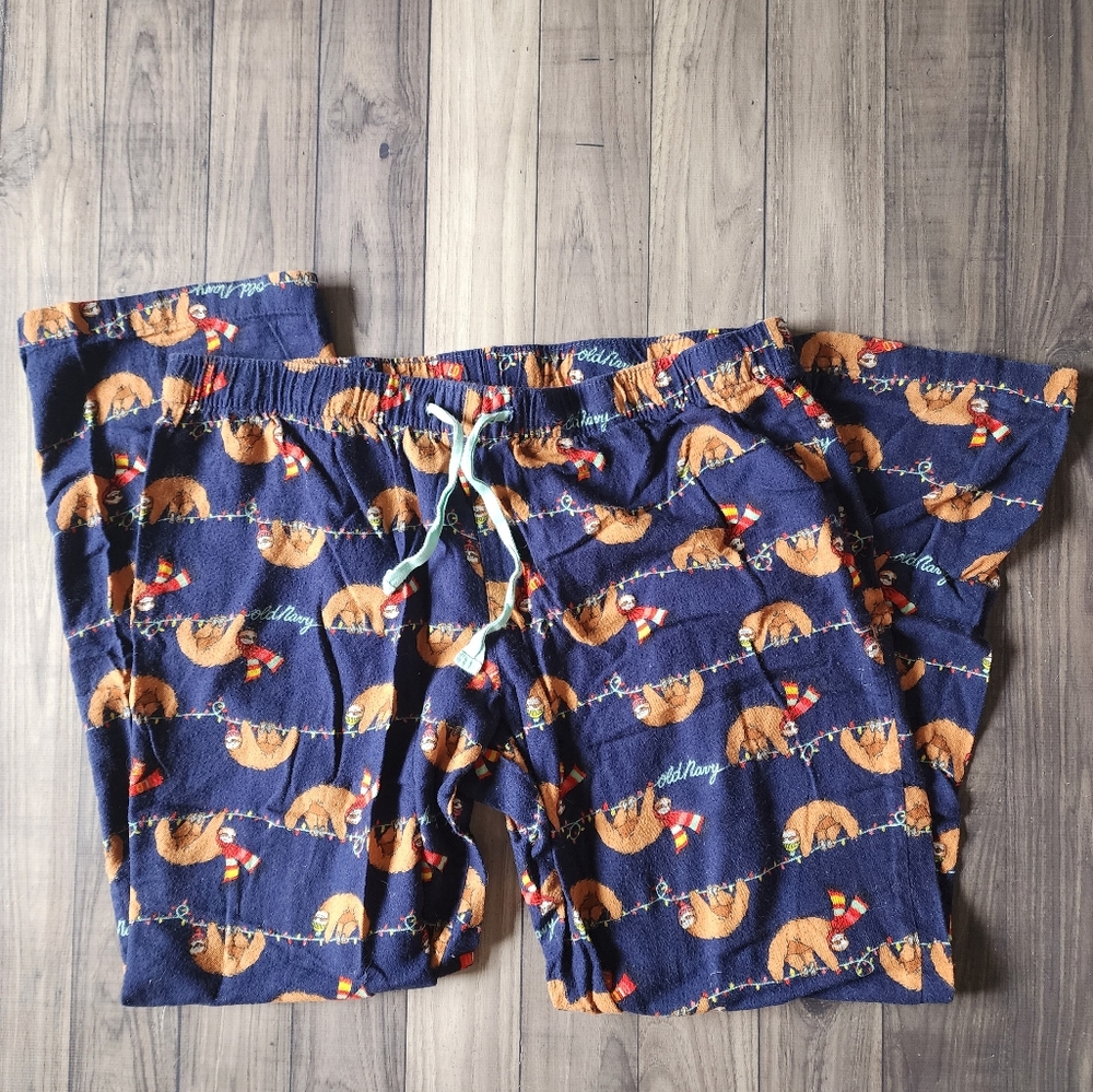 Old Navy sloths holiday pajama pants